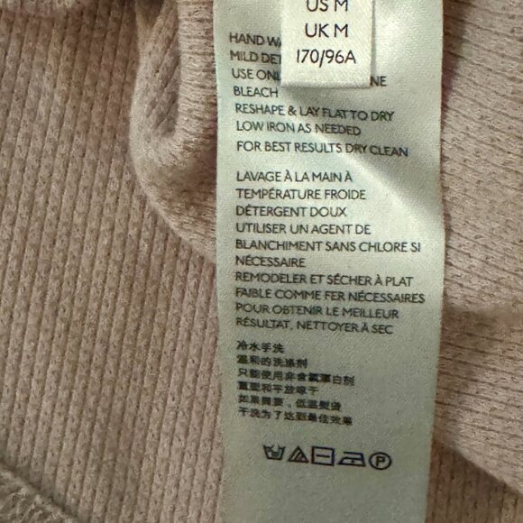 Free People Switch It Up Long Sleeve Thermal Top Ballet Pink Henley Medium NWT - Picture 5 of 15